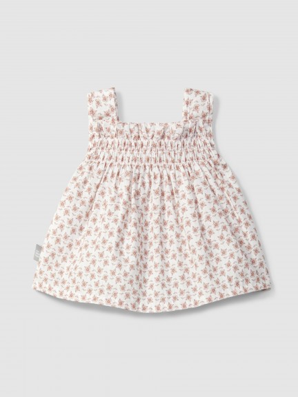 Blusa flores com detalhe de espiguilha Blusa flores com detalhe de espiguilha