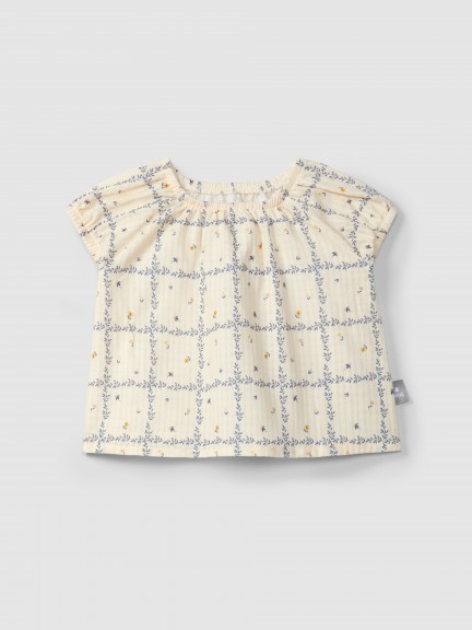 Blouse printed textured cotton Blouse printed textured cotton