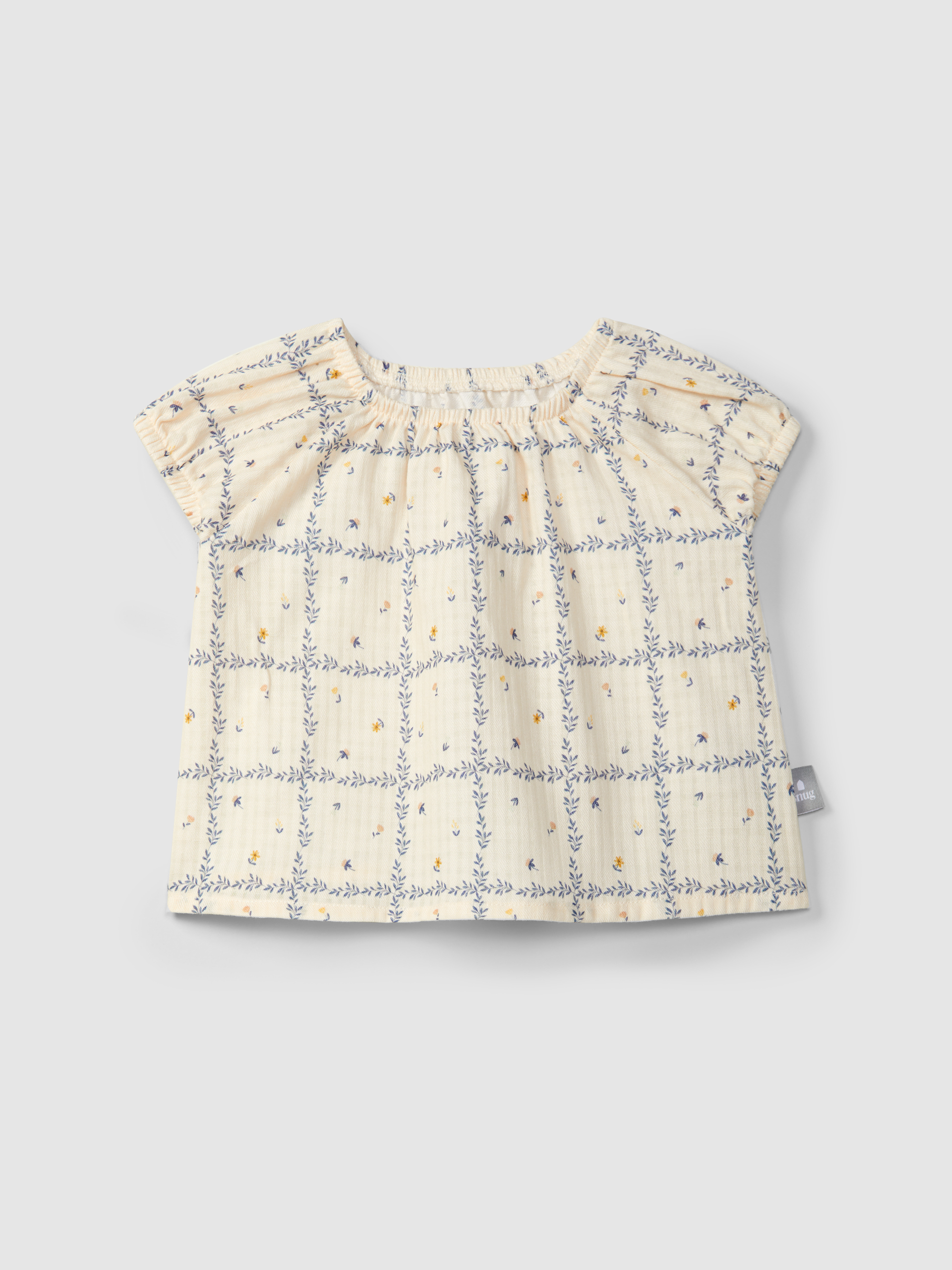 Blouse coton texturé imprimé