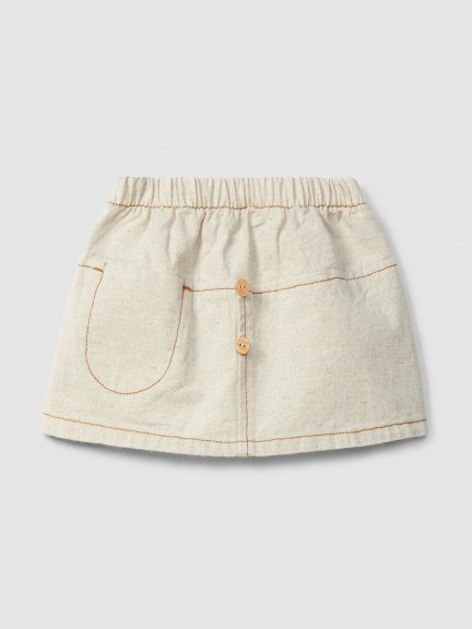 Organic style pull-up skirt with pocket Organic style pull-up skirt with pocket