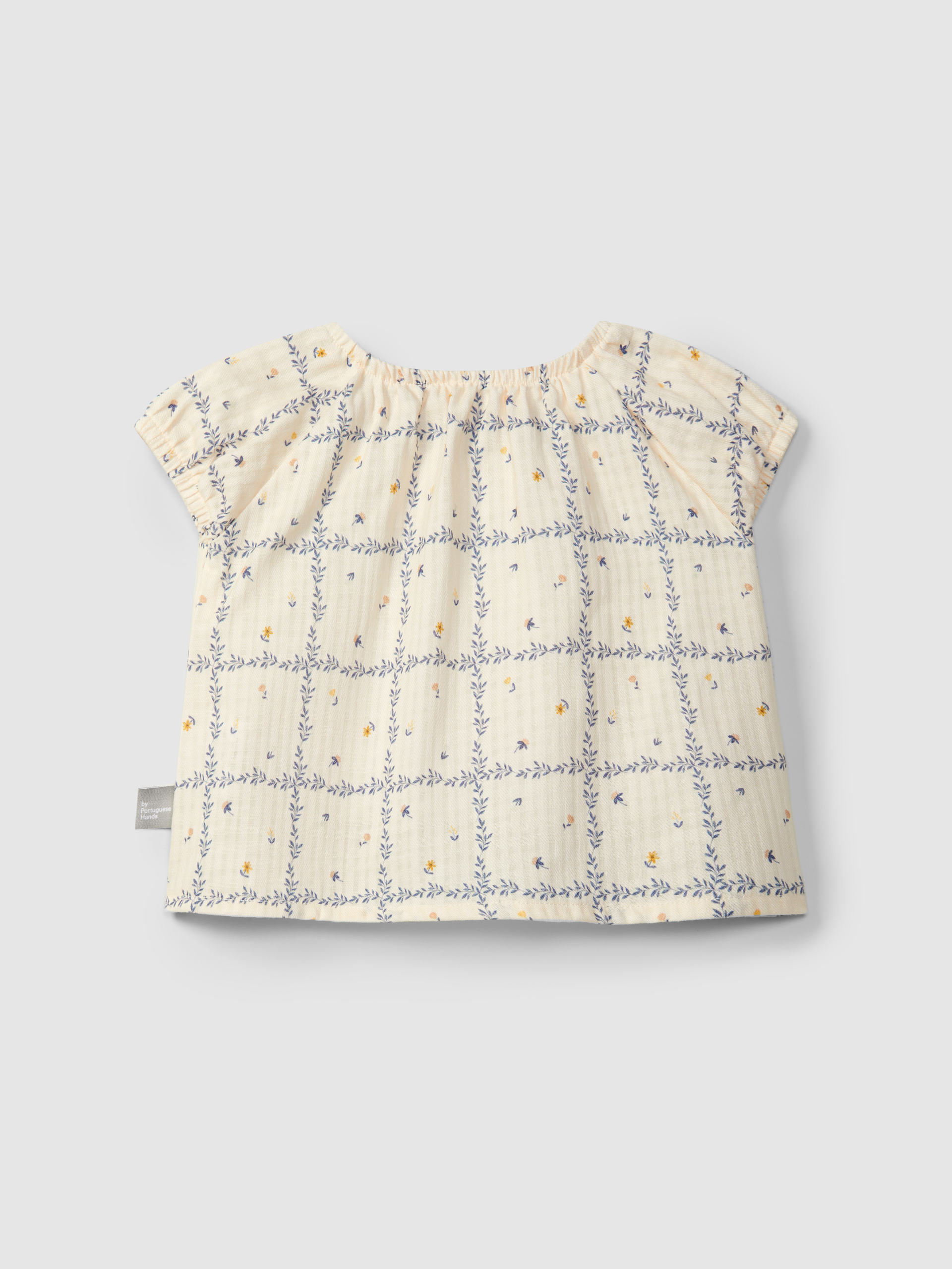 Blouse coton texturé imprimé