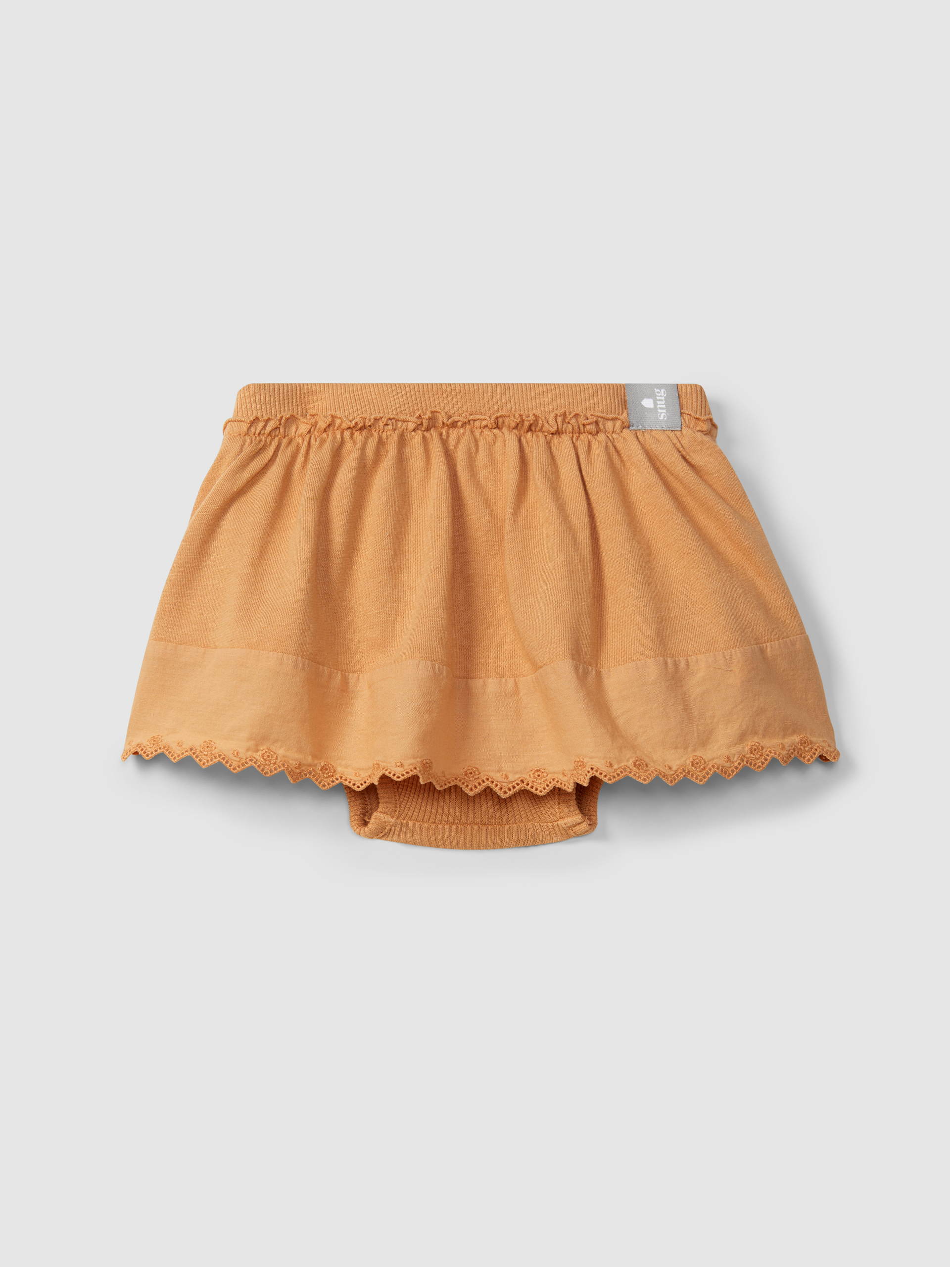 Jupe avec couvre-couches détail broderie anglaise