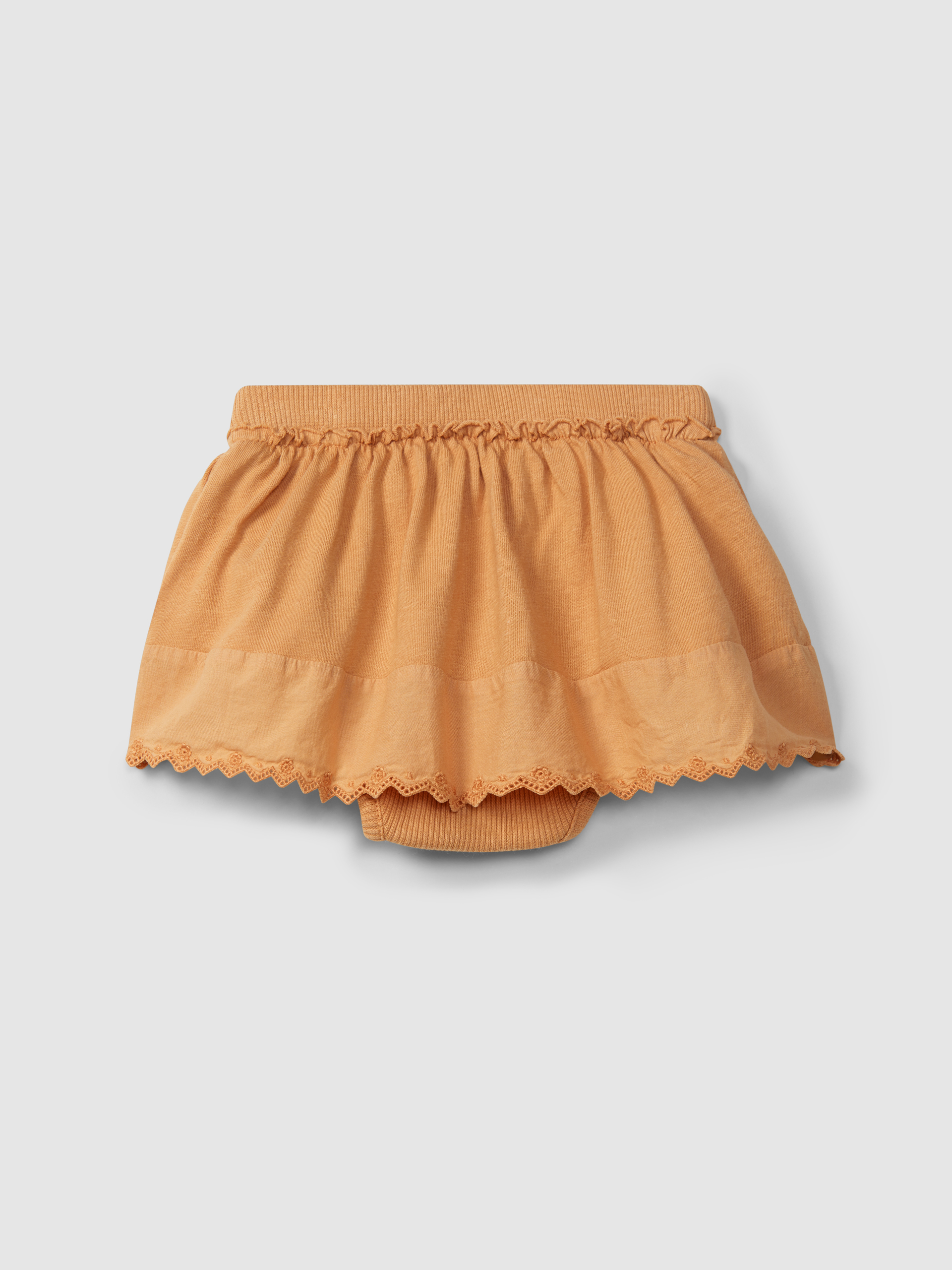 Jupe avec couvre-couches détail broderie anglaise