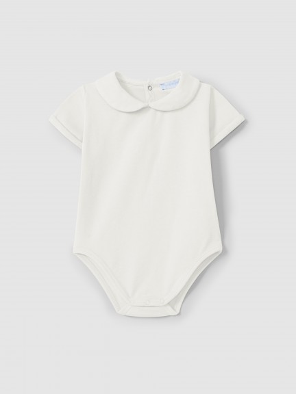 Body en coton � col claudine