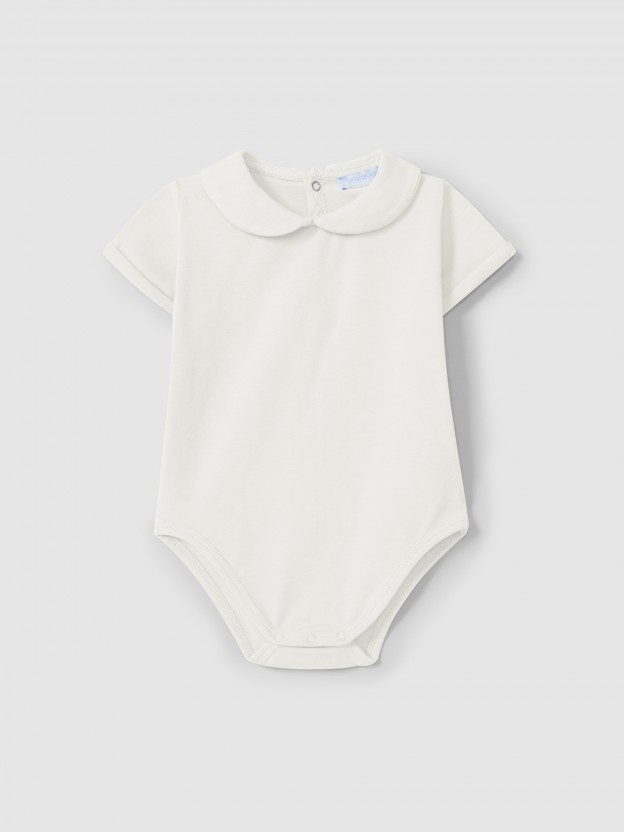 Body en coton � col claudine