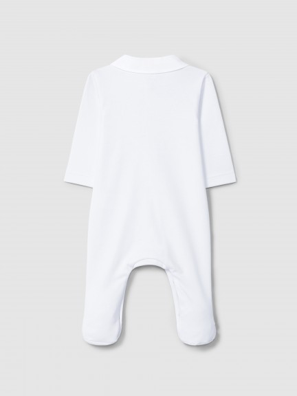 Babygrow with round collar Babygrow with round collar