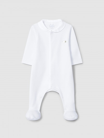 Babygrow with round collar Babygrow with round collar