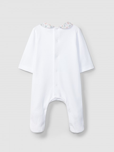 Babygrow embroidered on the chest and printed fabric details Babygrow embroidered on the chest and printed fabric details