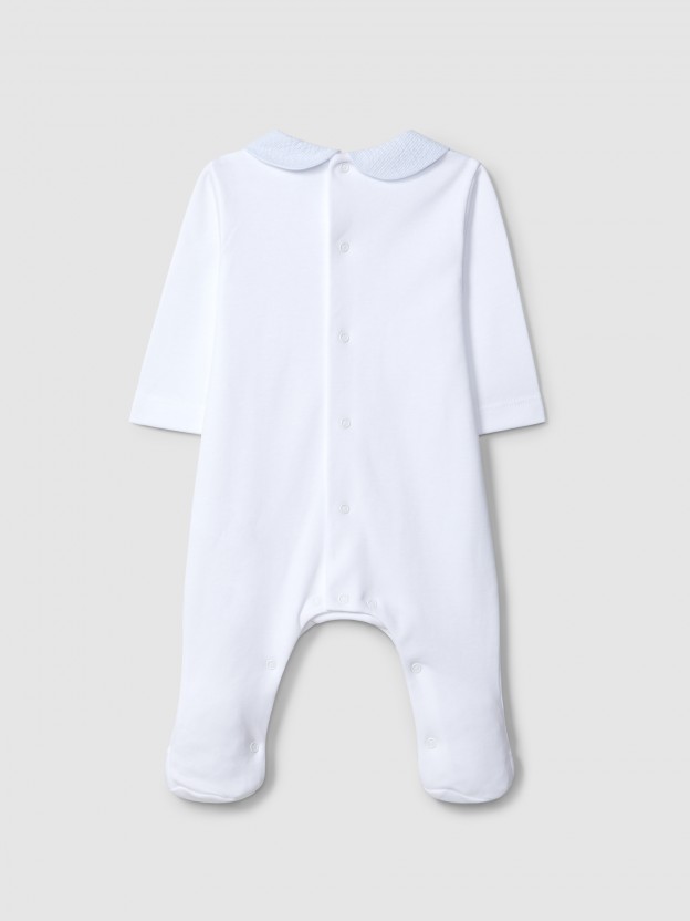 Babygrow col claudine seersucker � rayures