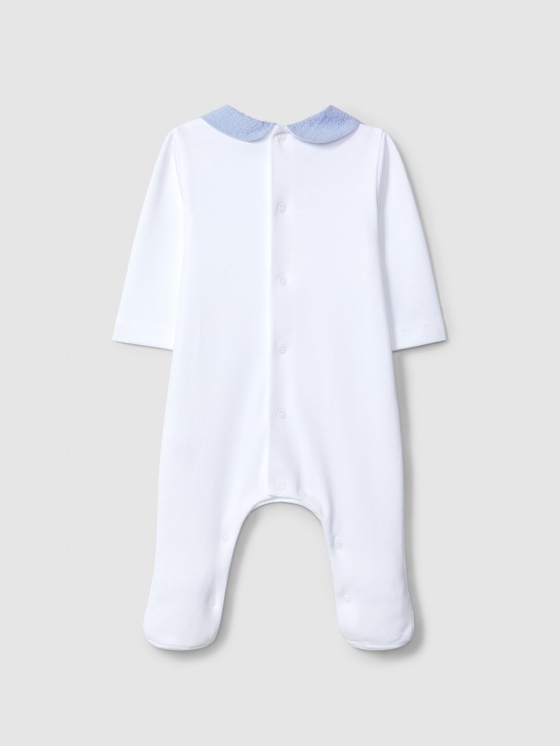 Babygrow col claudine seersucker � rayures