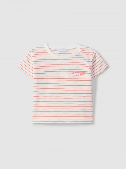Striped T-shirt with embroidery Striped T-shirt with embroidery