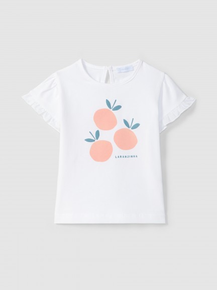 Camiseta estampada con detalle en relieve Camiseta estampada con detalle en relieve