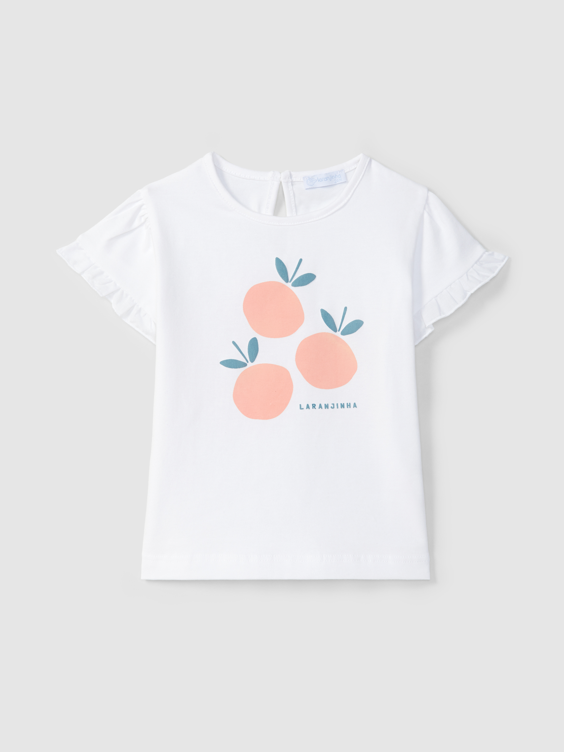 Printed T-shirt with embossed detail