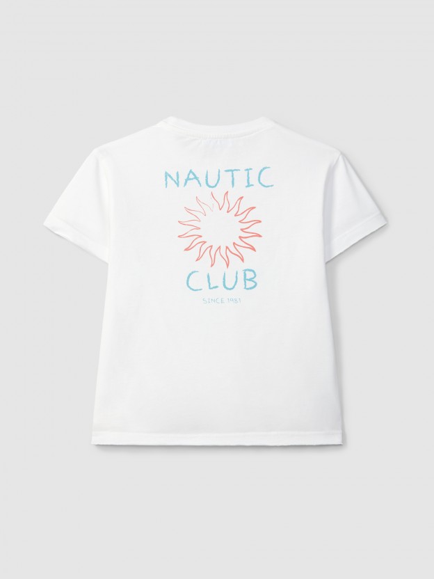T-shirt com estampado de sol T-shirt com estampado de sol