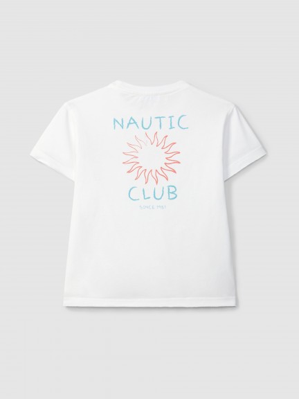 T-shirt com estampado de sol T-shirt com estampado de sol