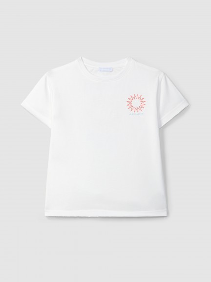 Camiseta con estampado de sol