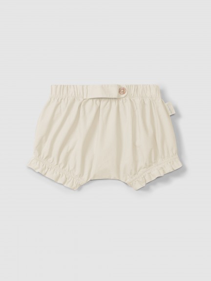 Pull-up shorts in plain twill