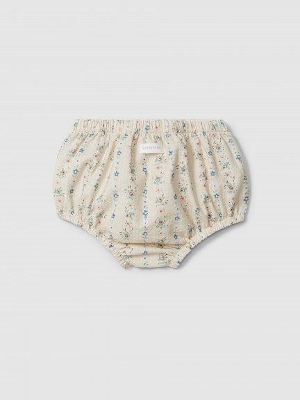 Cubrepañal pull-up seersucker estampado floral Cubrepañal pull-up seersucker estampado floral