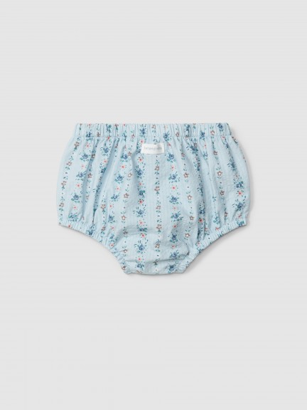 Tapa fraldas pull-up seersucker estampado floral Tapa fraldas pull-up seersucker estampado floral