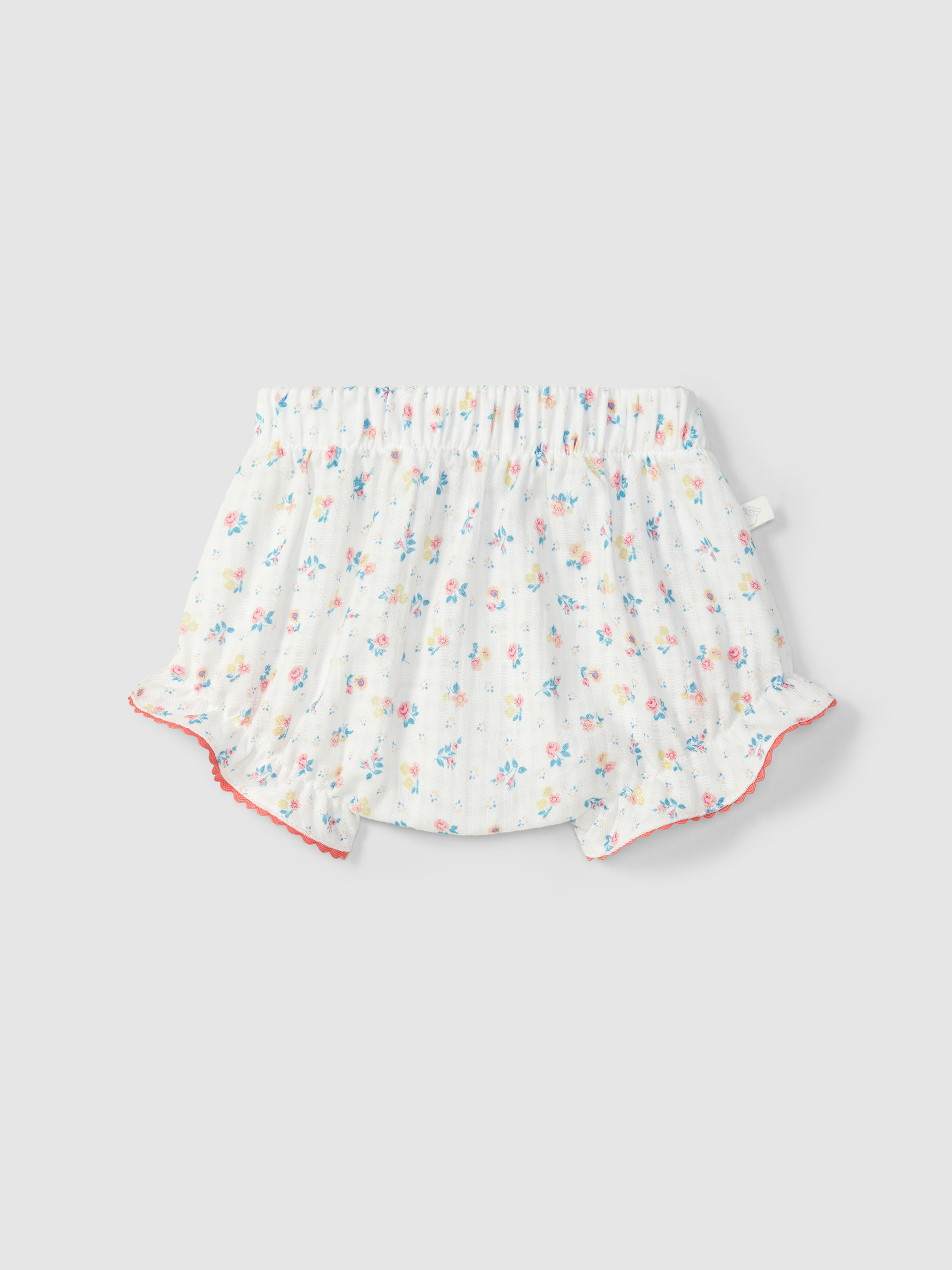 Floral print pull-up shorts
