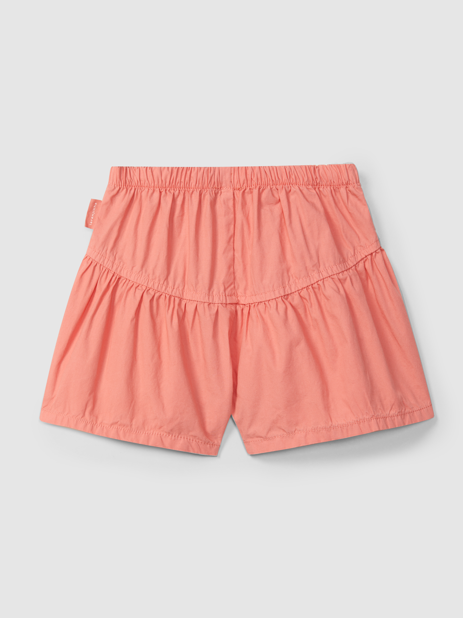 Plain twill pull-up shorts