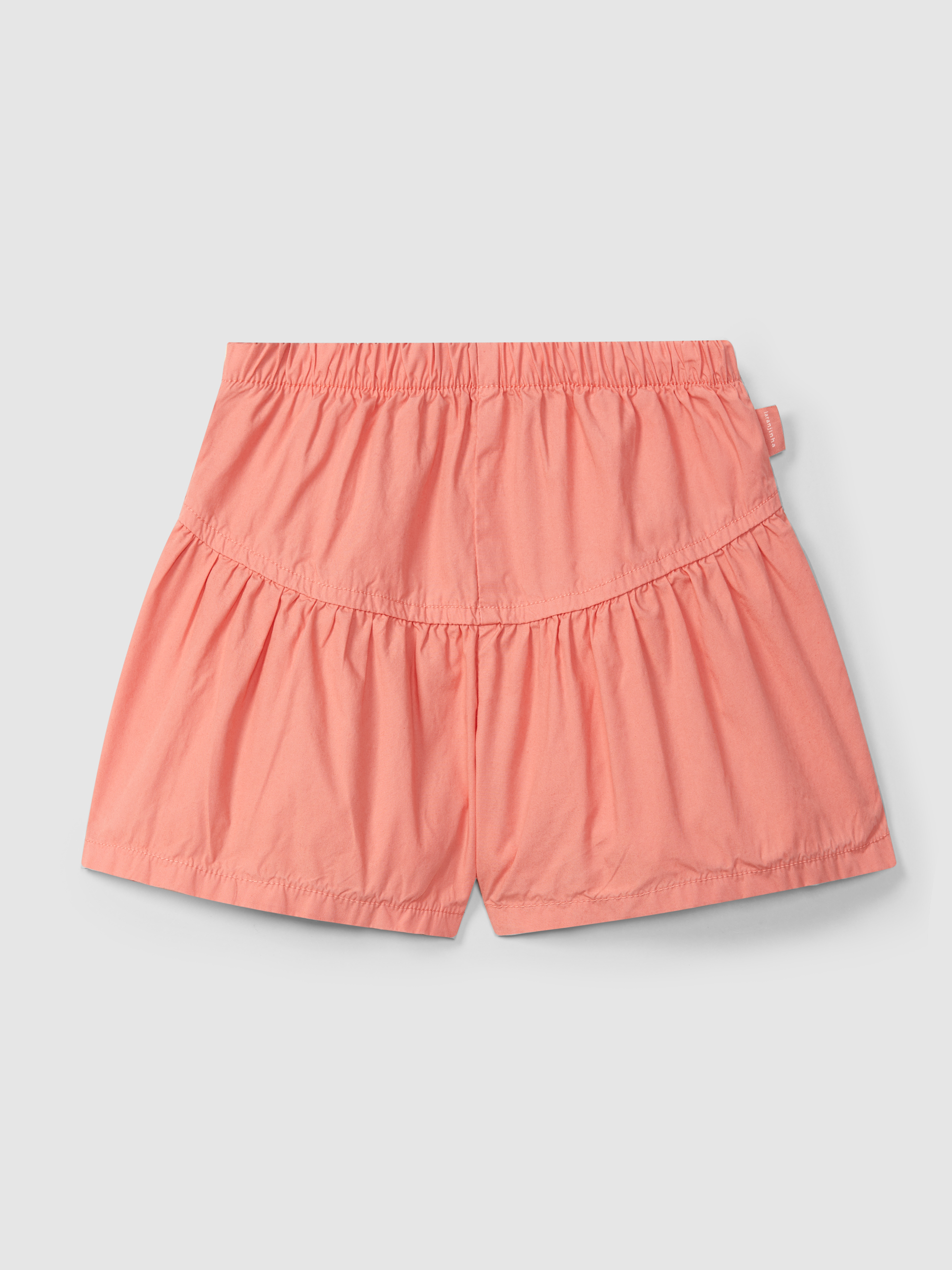 Plain twill pull-up shorts
