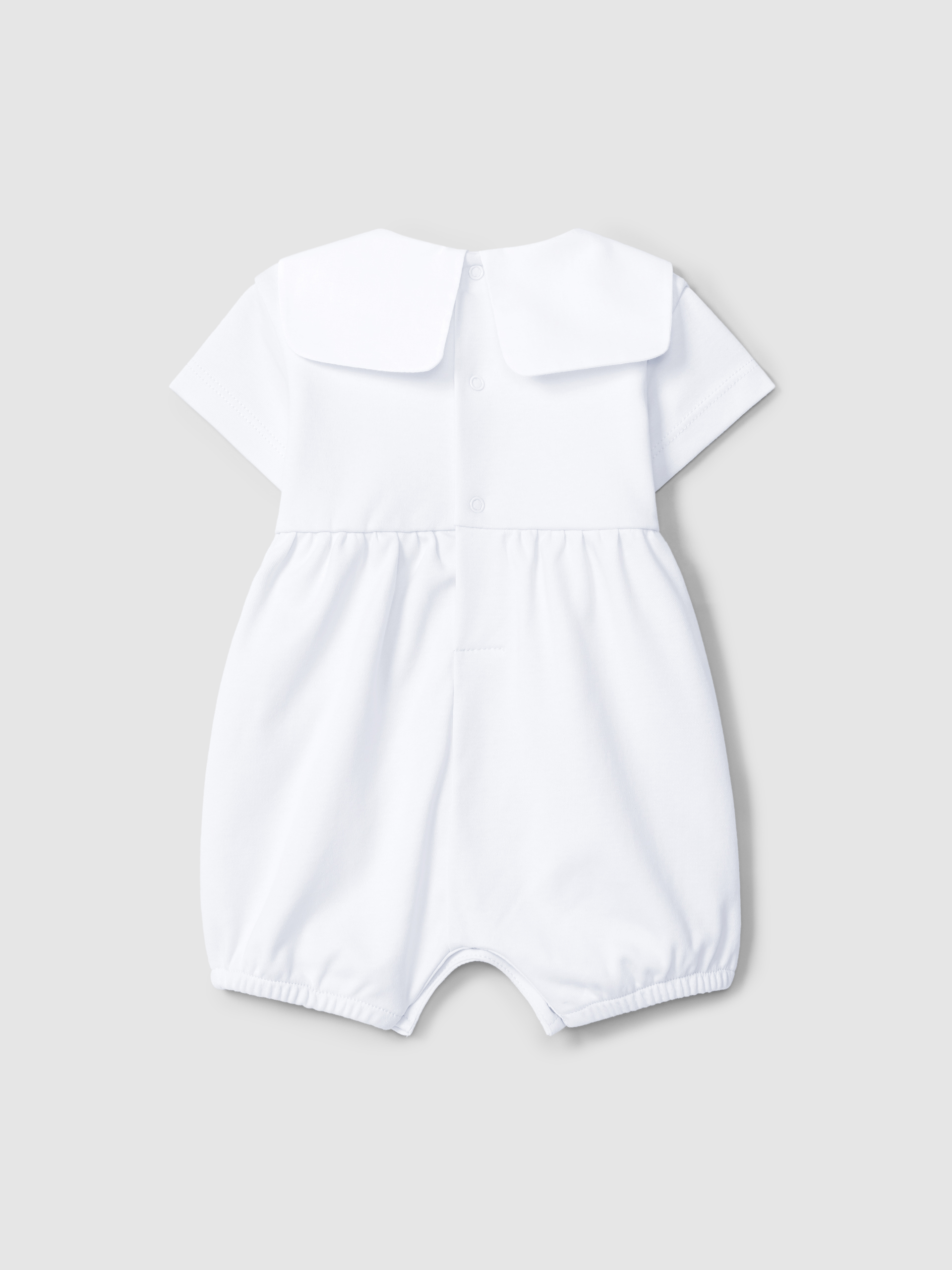 Shortie sailor collar and striped jacquard