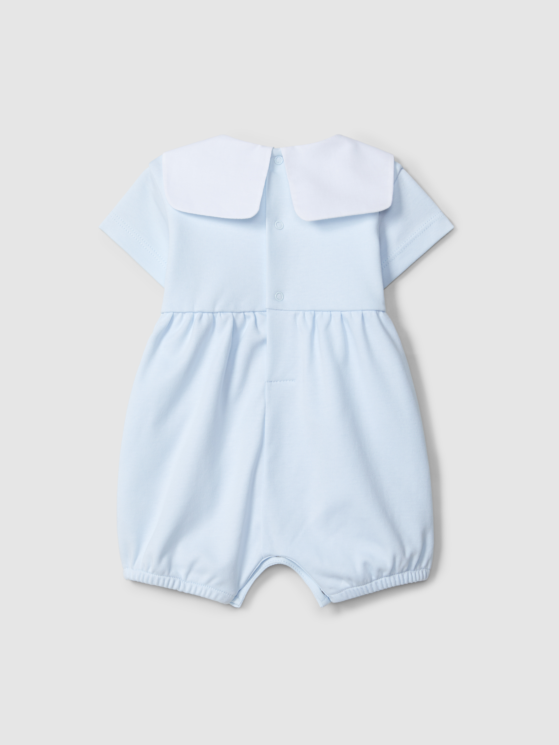 Shortie sailor collar and striped jacquard