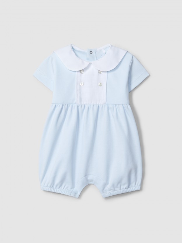 Shortie sailor collar and striped jacquard Shortie sailor collar and striped jacquard