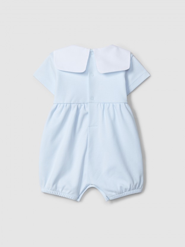 Shortie sailor collar and striped jacquard Shortie sailor collar and striped jacquard