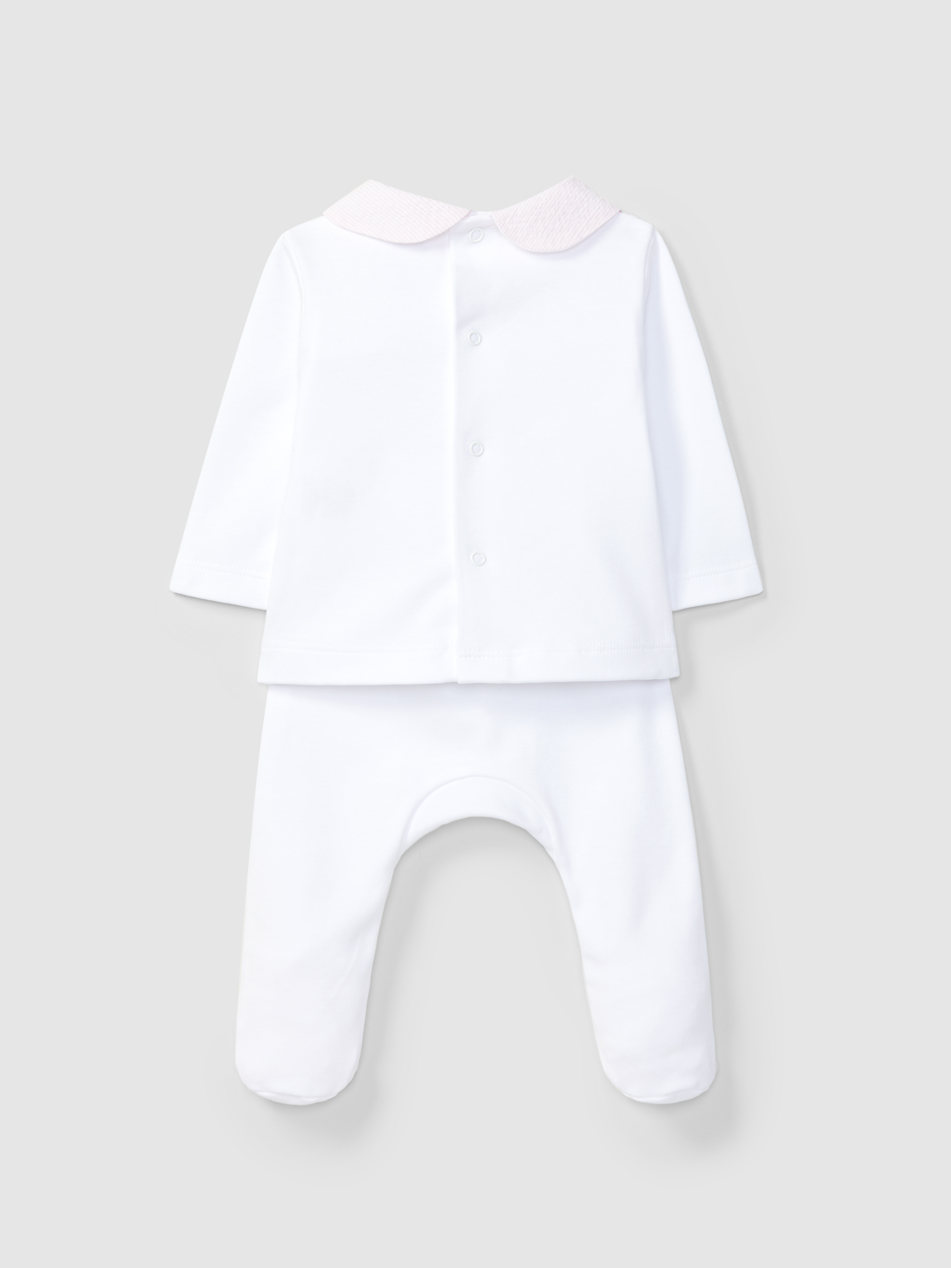 Two-piece set with printed chest yoke