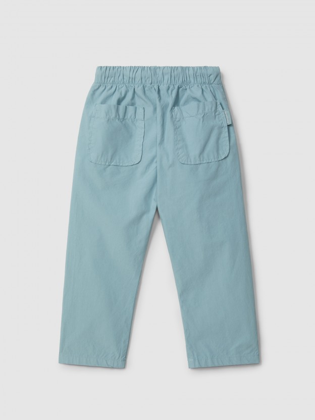 Pull-up pants with four pockets