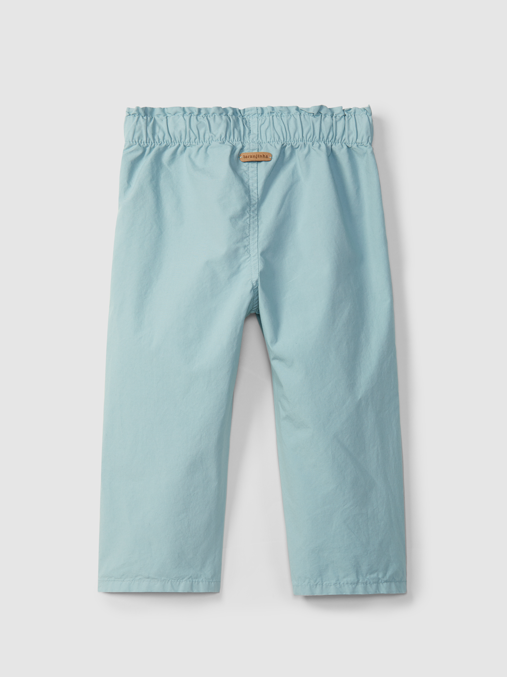 Pantalon pull-up en sergé avec ruban décoratif