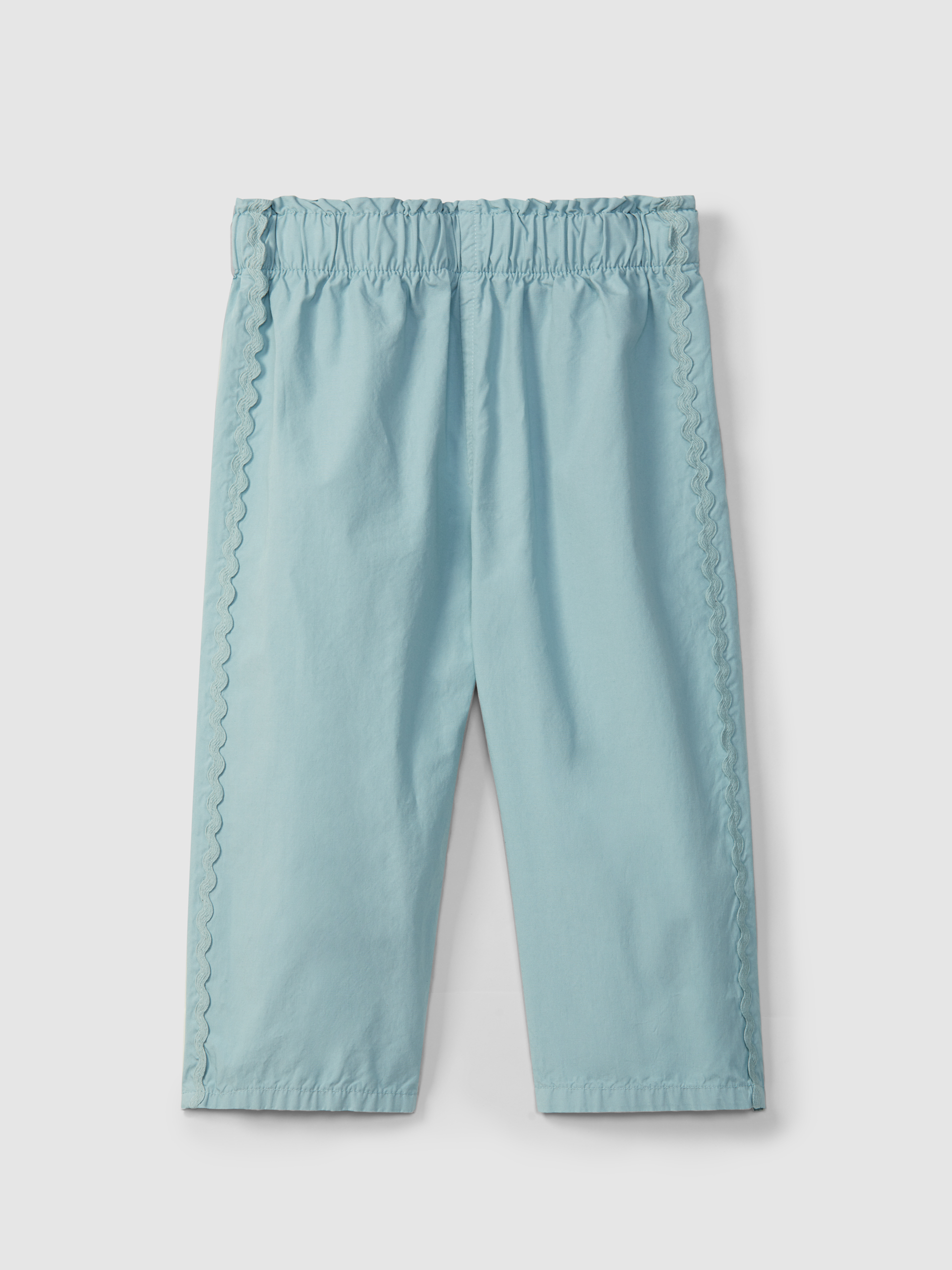 Pantalon pull-up en sergé avec ruban décoratif