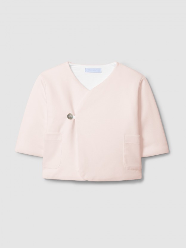 Gilet uni avec poches Gilet uni avec poches