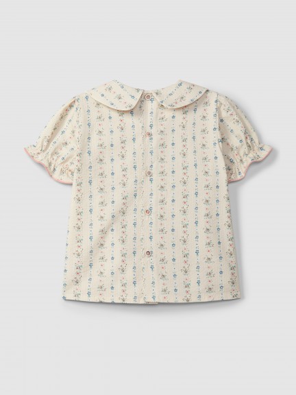 Floral print seersucker blouse Floral print seersucker blouse