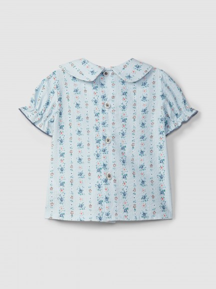 Blusa seersucker estampado floral Blusa seersucker estampado floral