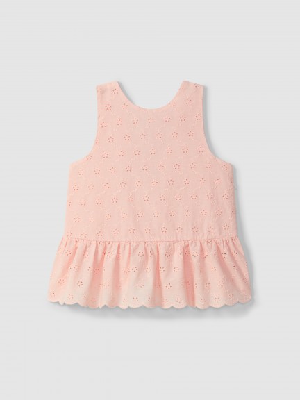 Top in English embroidery