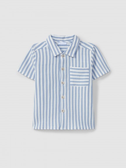 Striped gauze shirt Striped gauze shirt