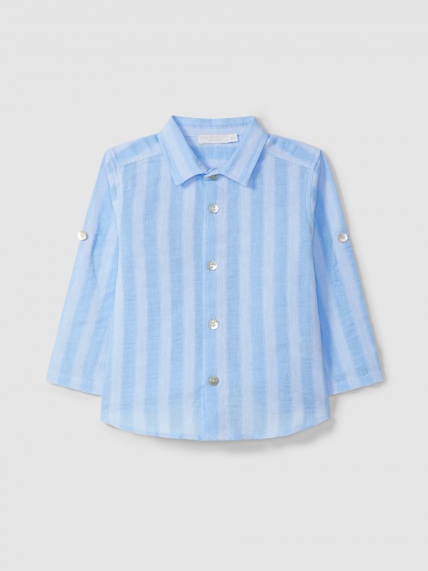 Camisa lino con aspecto natural Camisa lino con aspecto natural