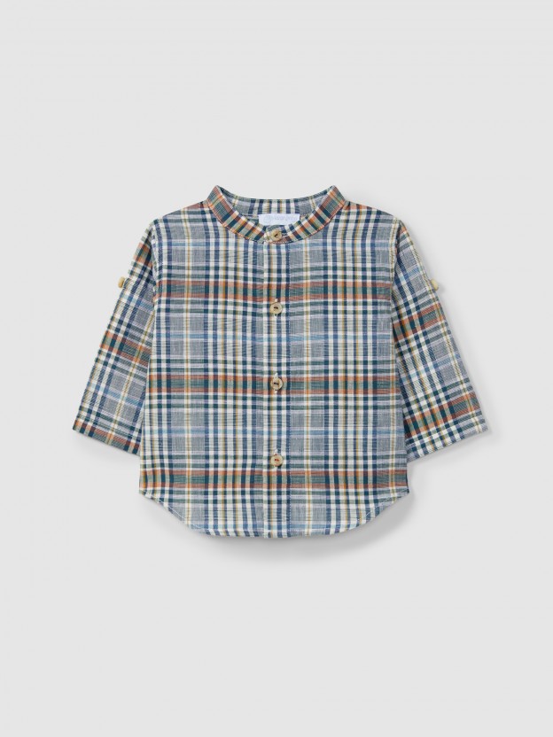 Camisa cuello mao cuadros Camisa cuello mao cuadros