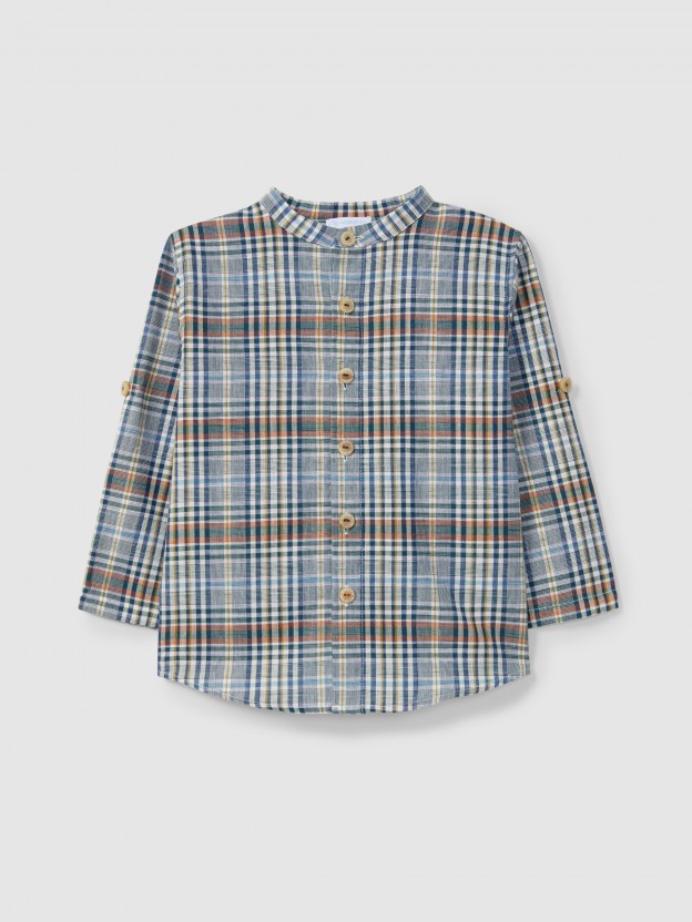 Camisa cuello mao cuadros Camisa cuello mao cuadros
