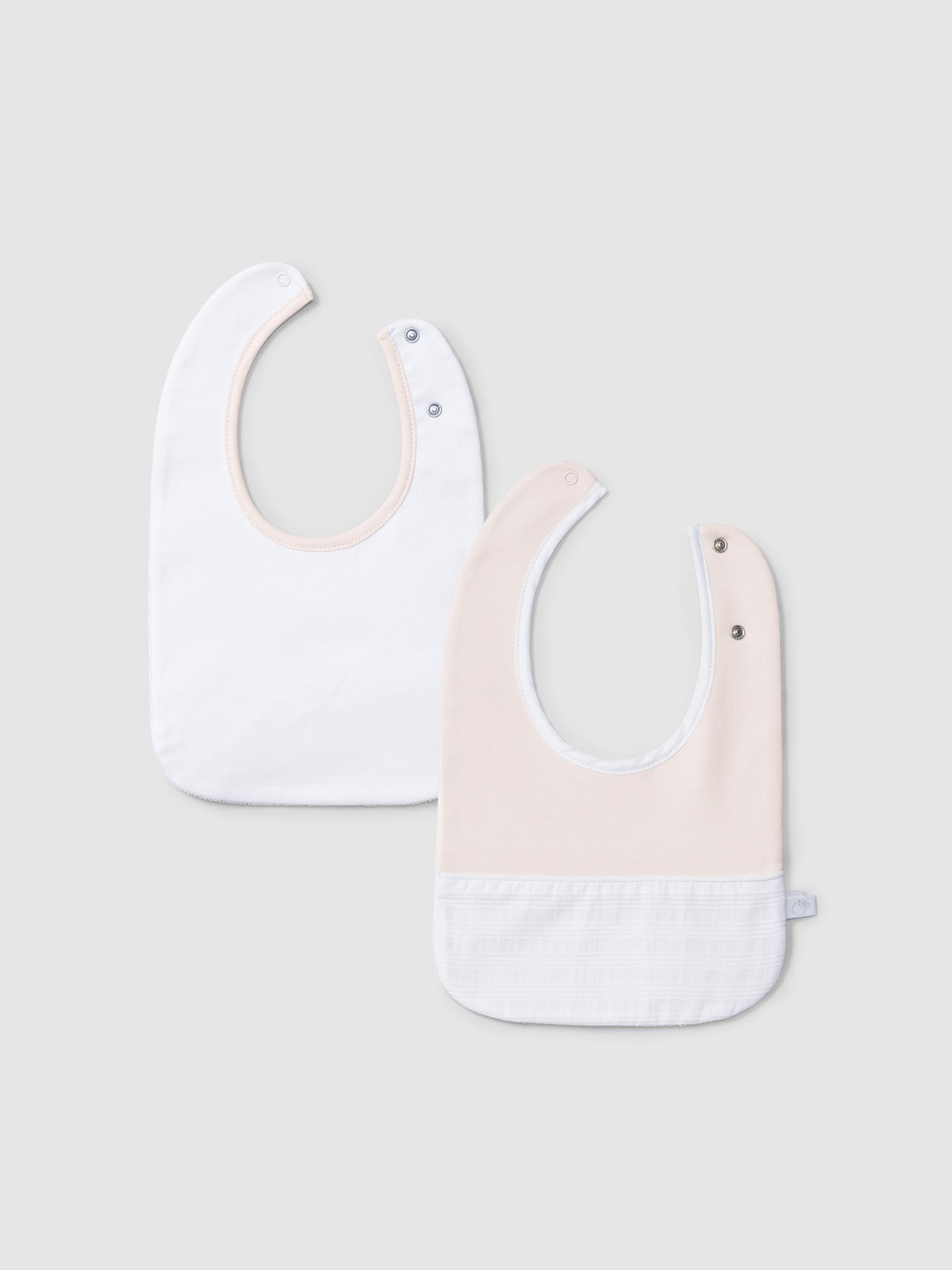 Lot de deux bavoirs jacquard à rayures