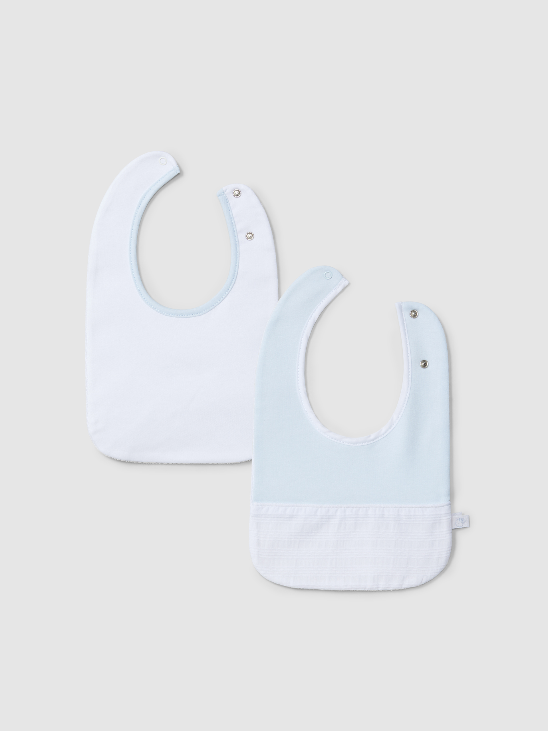Lot de deux bavoirs jacquard à rayures