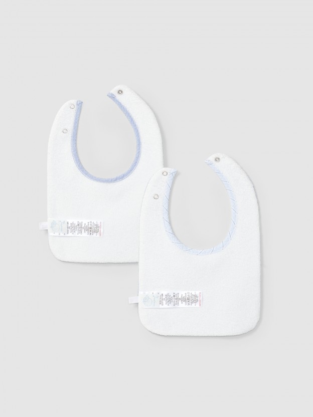 Pack of two printed bibs