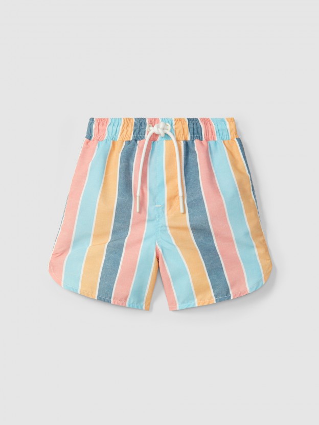 Calções de banho estampado Calções de banho estampado