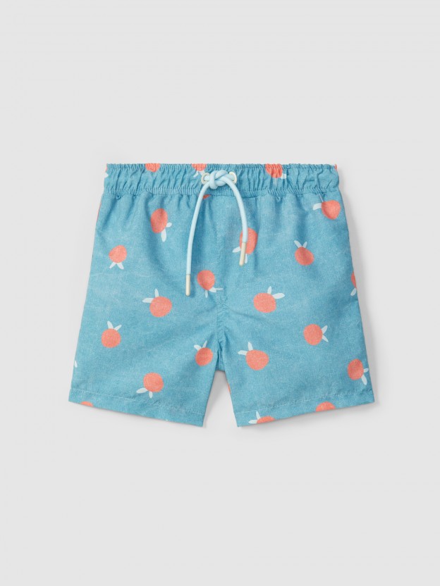 Cal��es de banho estampado de ma�as