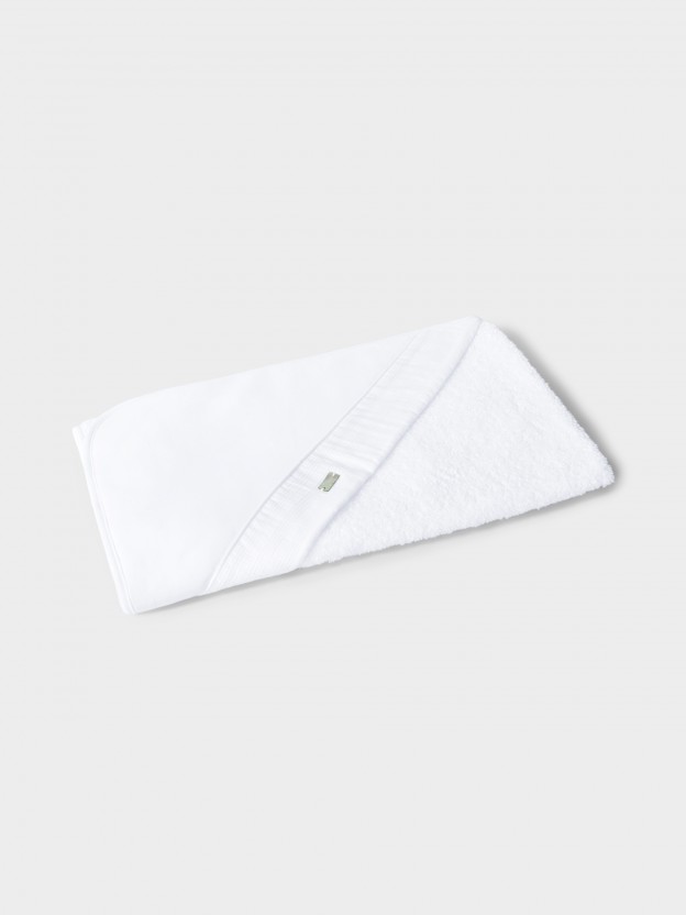 Toalha de banho detalhe em tecido jacquard de riscas