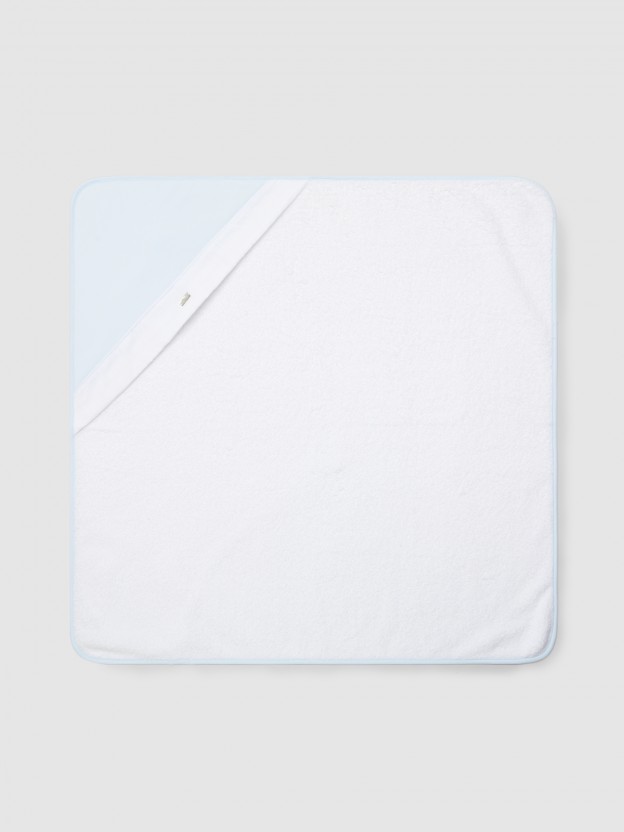 Serviette de bain détail en tissu jacquard à rayures Serviette de bain détail en tissu jacquard à rayures