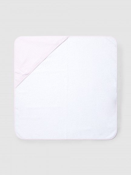 Bath towel printed with embroidered ruffle Bath towel printed with embroidered ruffle